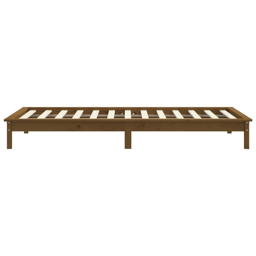 Bedframe Massief Grenenhout 90 x 200 cm Honingbruin