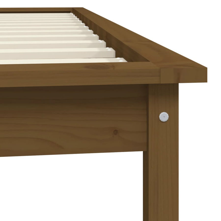 Bedframe Massief Grenenhout 90 x 200 cm Honingbruin
