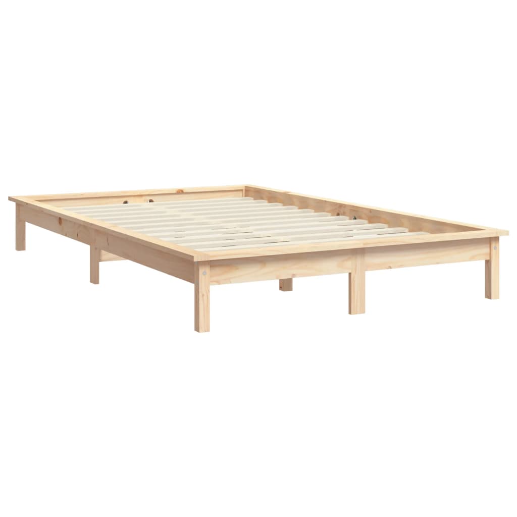 Bedframe massief grenenhout 120x200 cm 120 x 200 cm Naturel