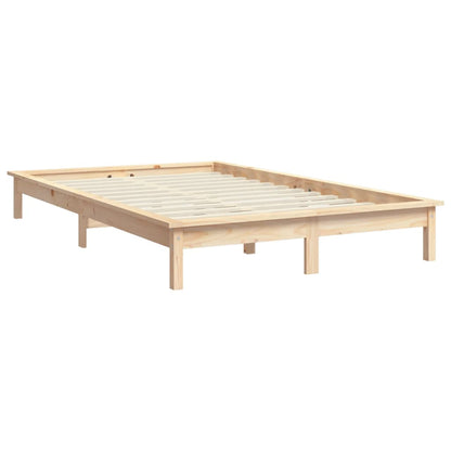 Bedframe massief grenenhout 120x200 cm 120 x 200 cm Naturel