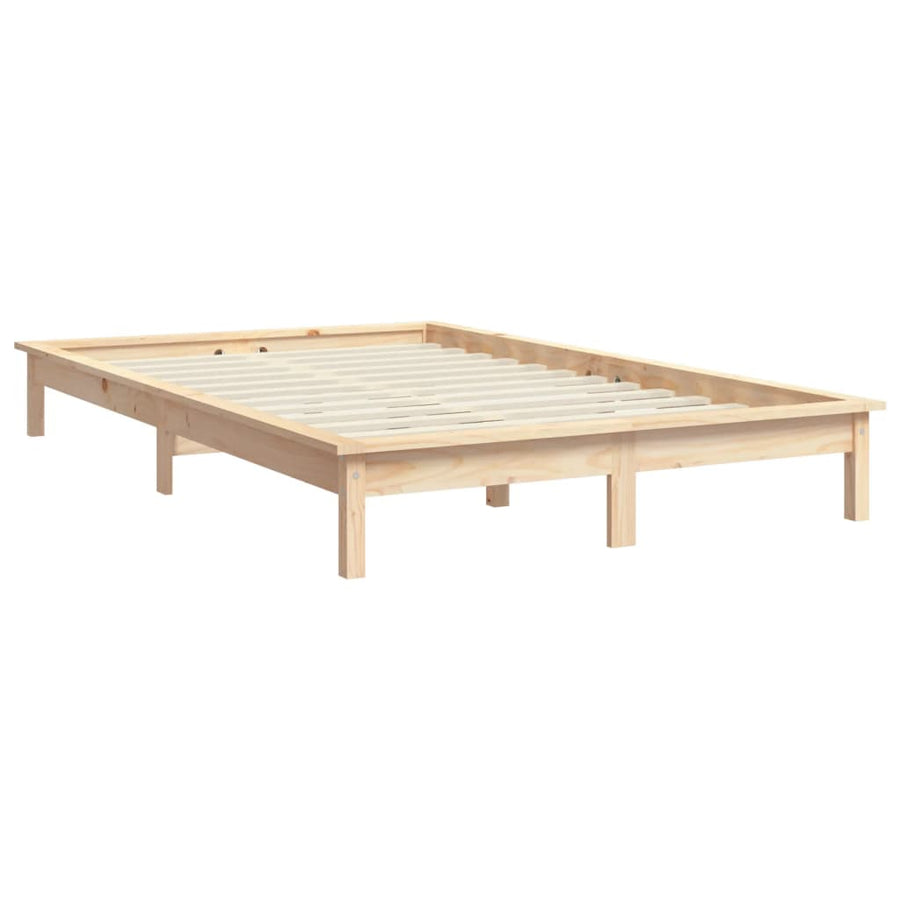 Bedframe massief grenenhout 120x200 cm 120 x 200 cm Naturel