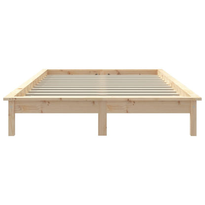 Bedframe massief grenenhout 120x200 cm 120 x 200 cm Naturel