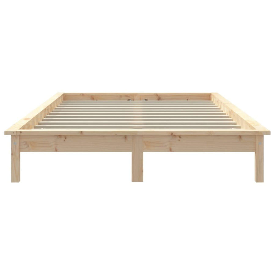 Bedframe massief grenenhout 120x200 cm 120 x 200 cm Naturel