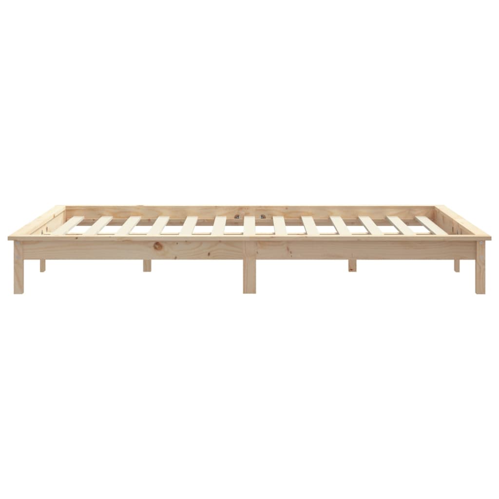 Bedframe massief grenenhout 120x200 cm 120 x 200 cm Naturel