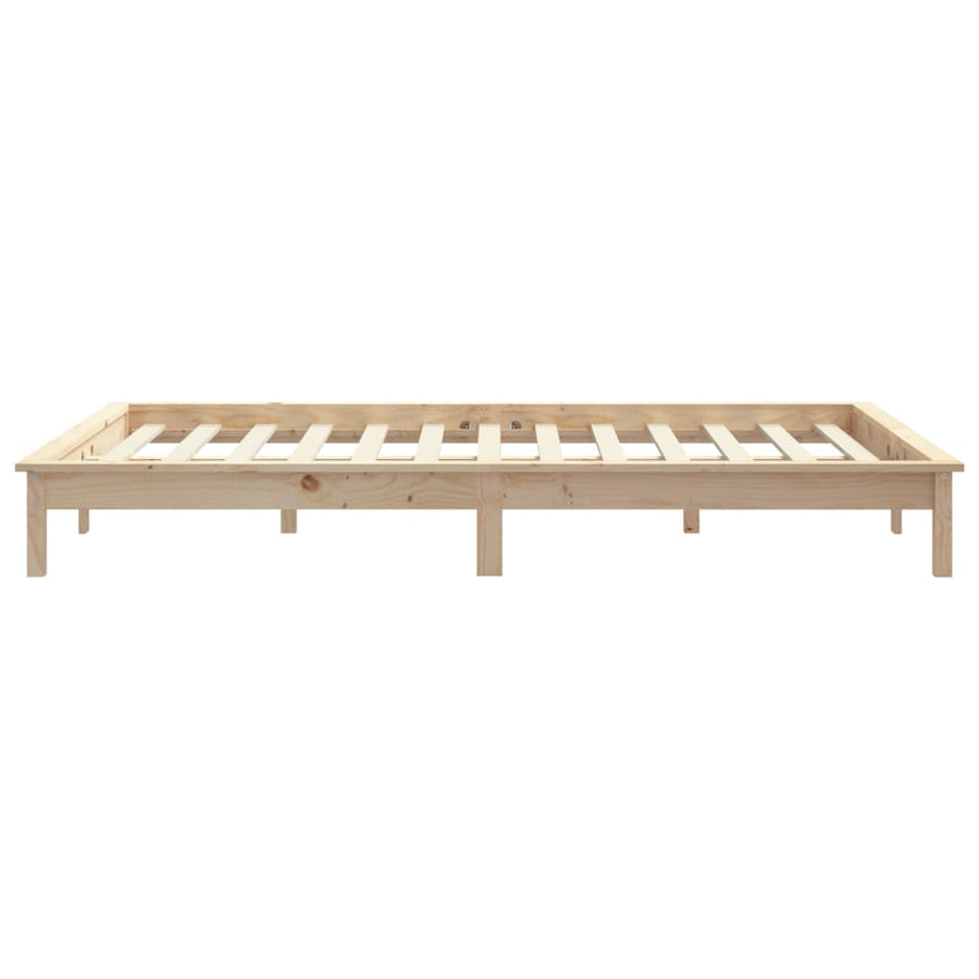 Bedframe massief grenenhout 120x200 cm 120 x 200 cm Naturel