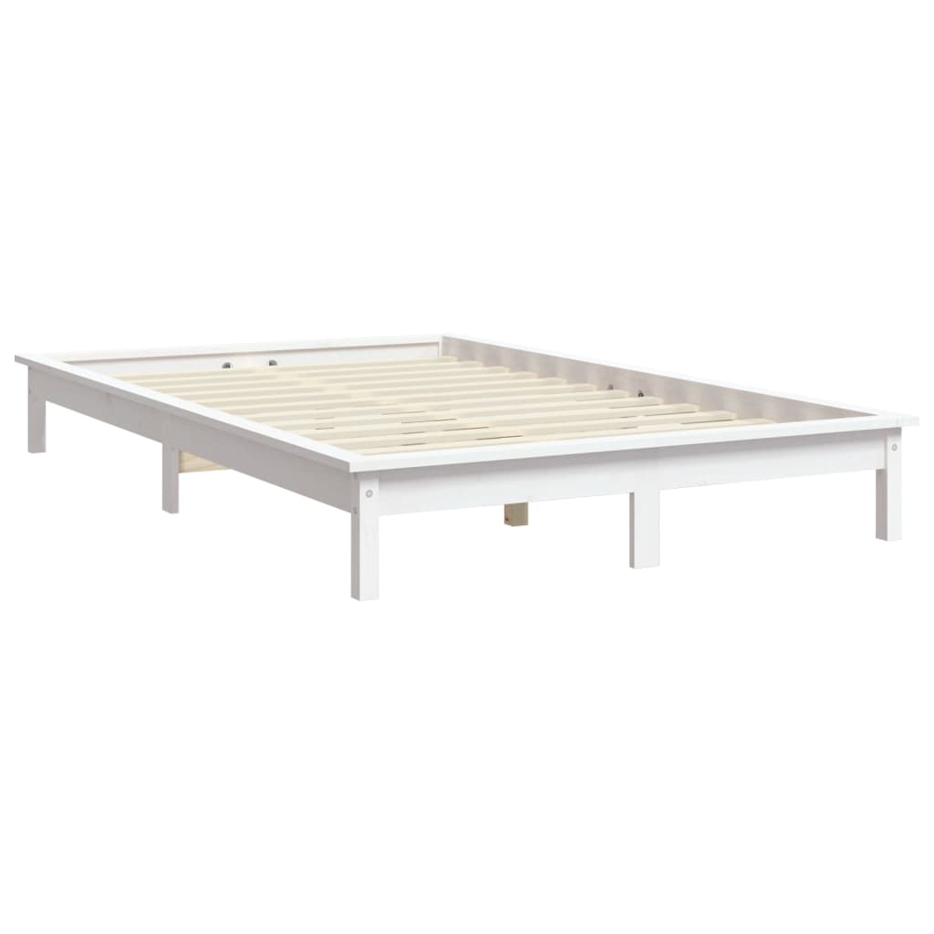 Bedframe Massief Grenenhout 120 x 200 cm Wit