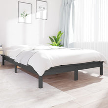 Bedframe Massief Grenenhout 120 x 200 cm Grijs