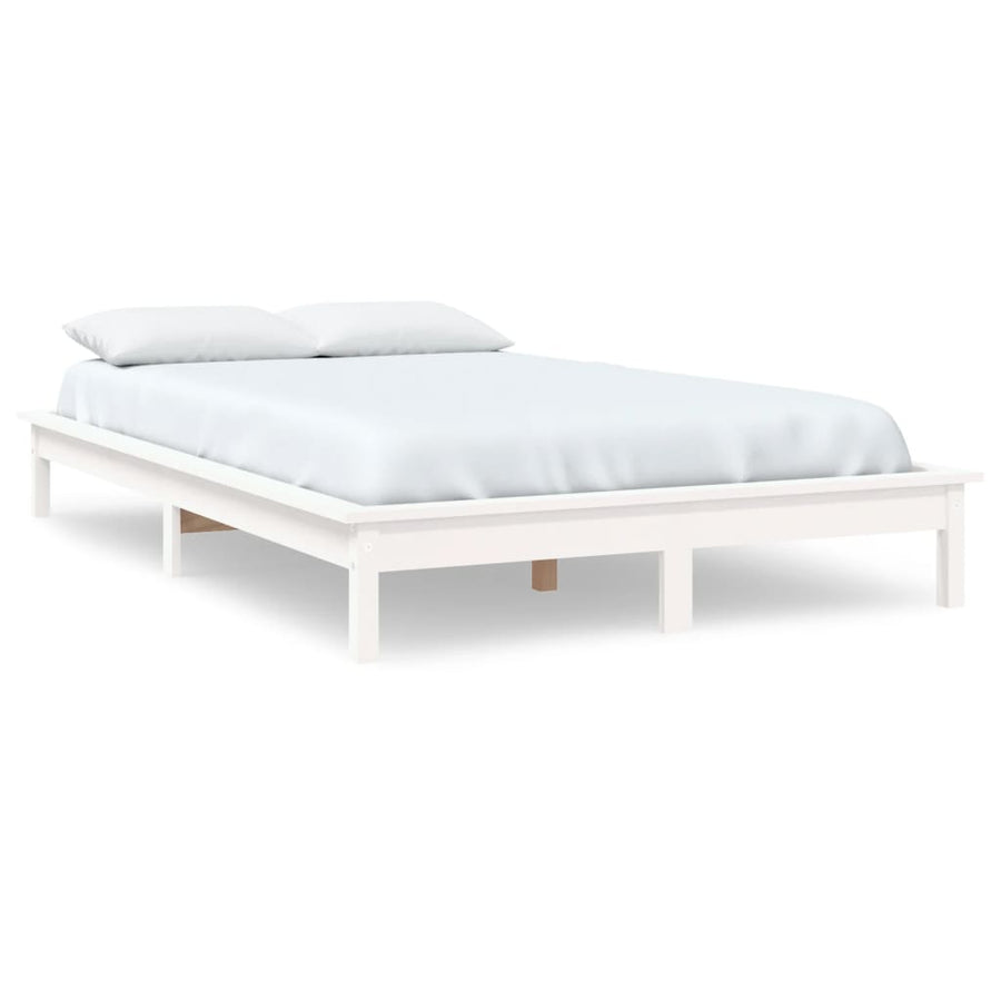 Bedframe Massief Grenenhout 140 x 200 cm Wit