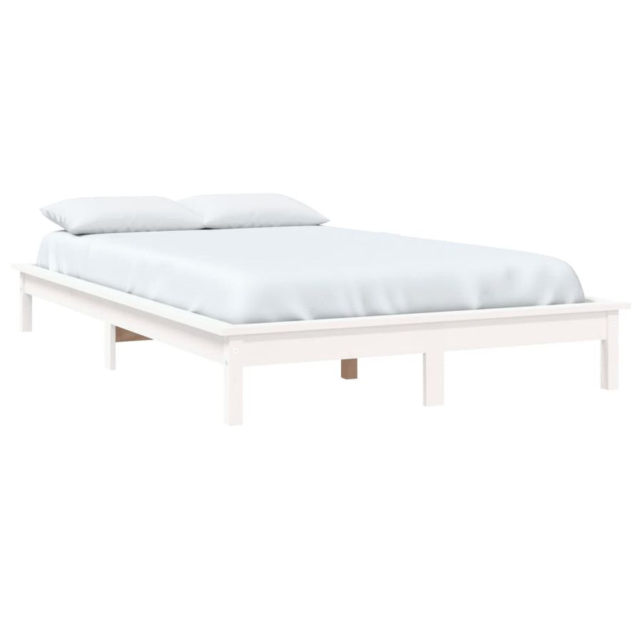 Bedframe Massief Grenenhout 140 x 200 cm Wit