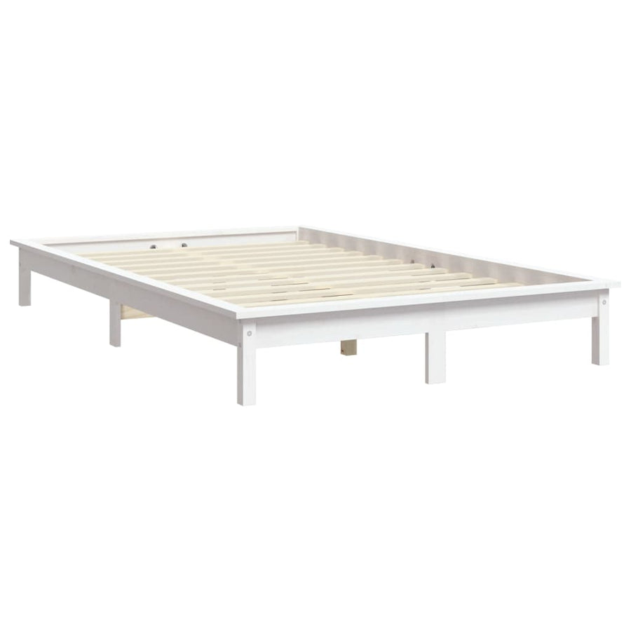 Bedframe Massief Grenenhout 140 x 200 cm Wit
