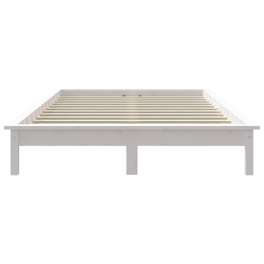 Bedframe Massief Grenenhout 140 x 200 cm Wit