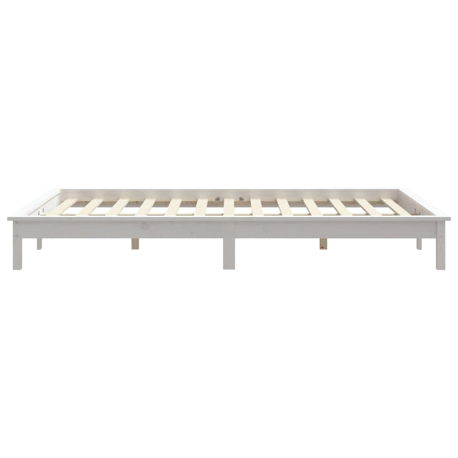 Bedframe Massief Grenenhout 140 x 200 cm Wit