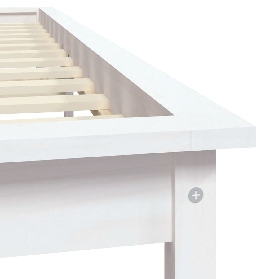 Bedframe Massief Grenenhout 140 x 200 cm Wit