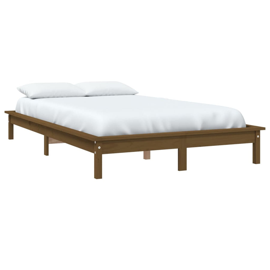 Bedframe Massief Grenenhout 140 x 200 cm Honingbruin