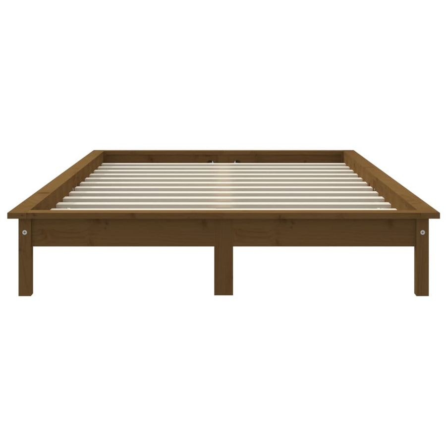 Bedframe Massief Grenenhout 140 x 200 cm Honingbruin