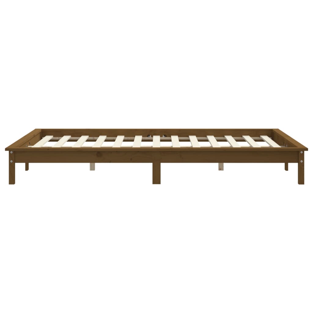Bedframe Massief Grenenhout 140 x 200 cm Honingbruin