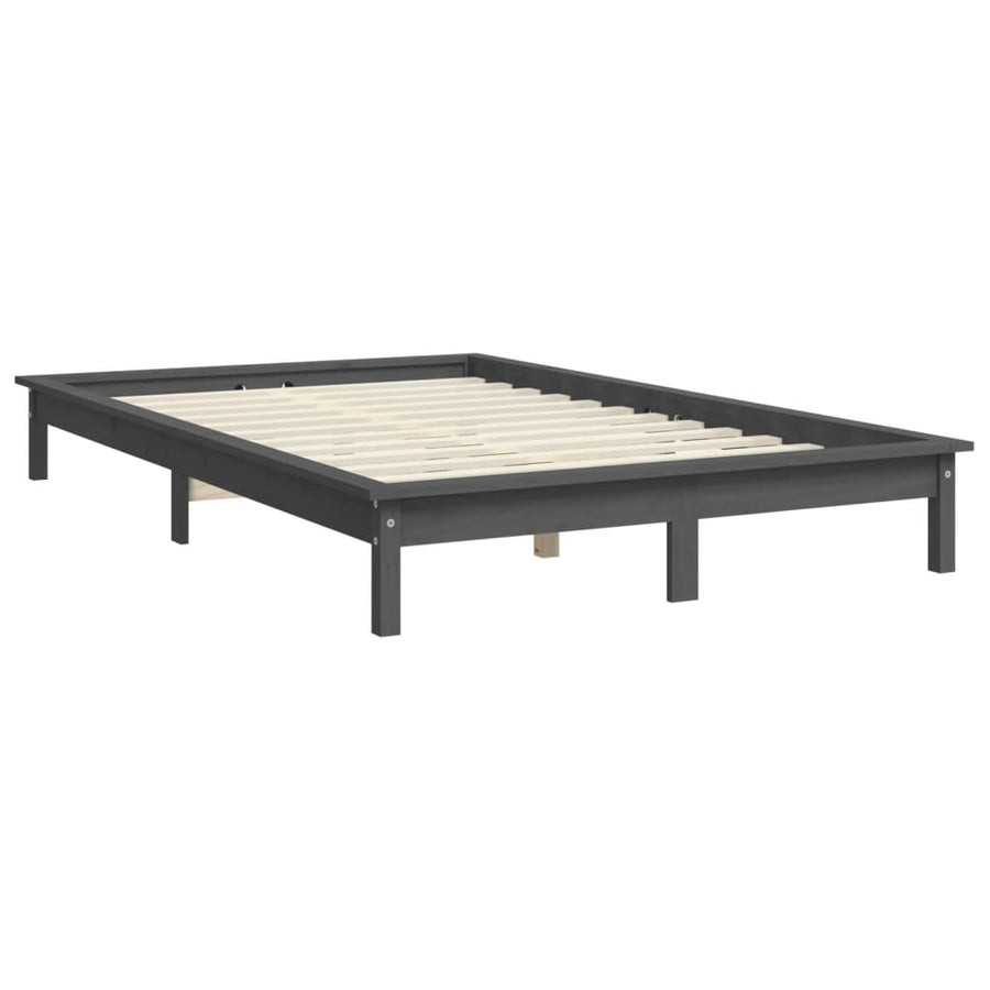 Bedframe Massief Grenenhout 5Ft King Size 150 x 200 cm Grijs