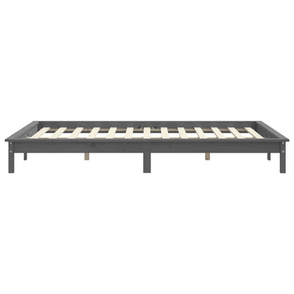Bedframe Massief Grenenhout 160 x 200 cm Grijs