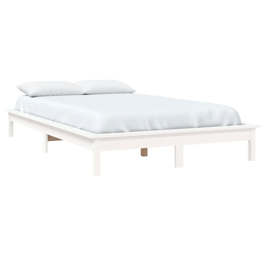 Bedframe Massief Grenenhout Super King 180 x 200 cm Wit