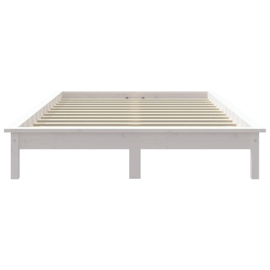 Bedframe Massief Grenenhout Super King 180 x 200 cm Wit