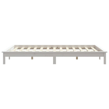 Bedframe Massief Grenenhout Super King 180 x 200 cm Wit