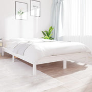 Bedframe massief grenenhout wit 180x200 cm