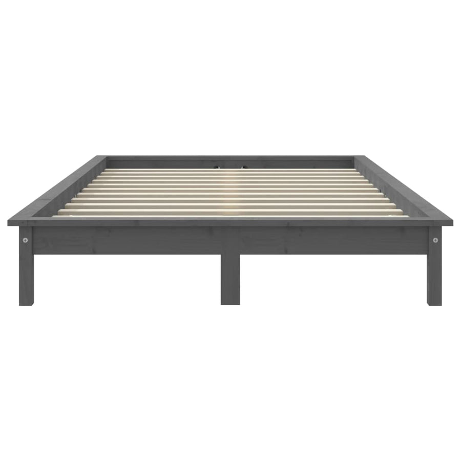 Bedframe Massief Grenenhout 6Ft Super King 180 x 200 cm Grijs