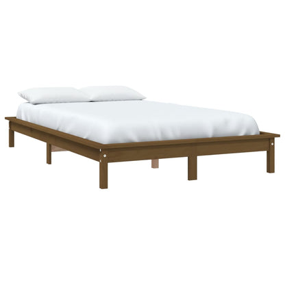 Bedframe Massief Grenenhout 200 x 200 cm Honingbruin