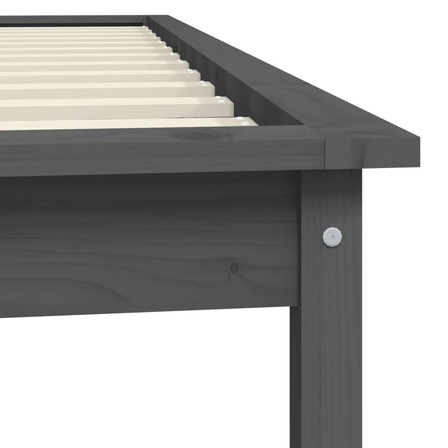 Bedframe Massief Grenenhout 3Ft Single 90 x 190 cm Grijs