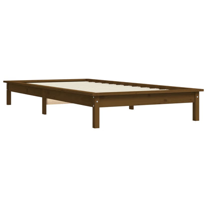 Bedframe Massief Grenenhout 3Ft Single 90 x 190 cm Honingbruin