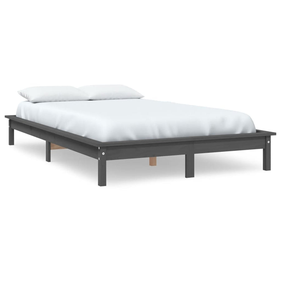 Bedframe Massief Grenenhout 4Ft Small Double 120 x 190 cm Grijs