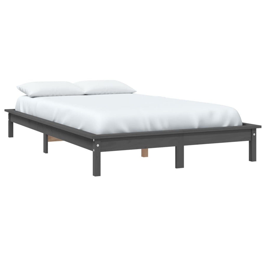 Bedframe Massief Grenenhout 4Ft Small Double 120 x 190 cm Grijs