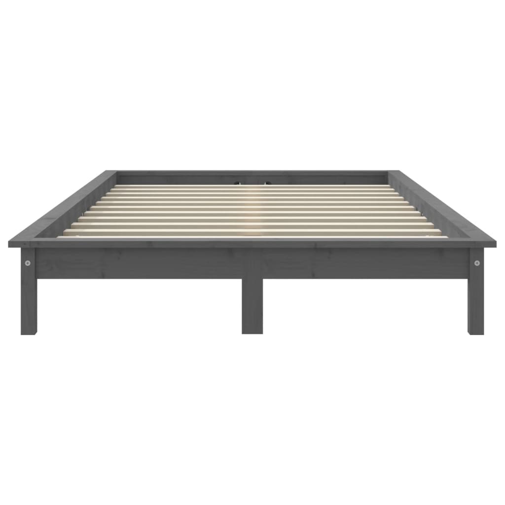 Bedframe Massief Grenenhout 4Ft Small Double 120 x 190 cm Grijs