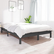 Bedframe Massief Grenenhout 4Ft Small Double 120 x 190 cm Grijs