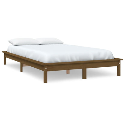 Bedframe Massief Grenenhout 4Ft6 Double 135 x 190 cm Honingbruin