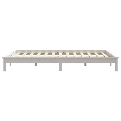 Bedframe Massief Grenenhout 140 x 190 cm Wit