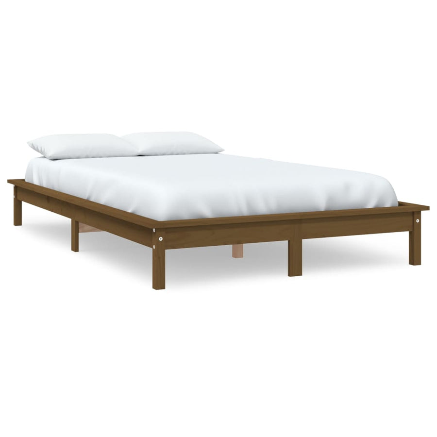 Bedframe Massief Grenenhout 140 x 190 cm Honingbruin