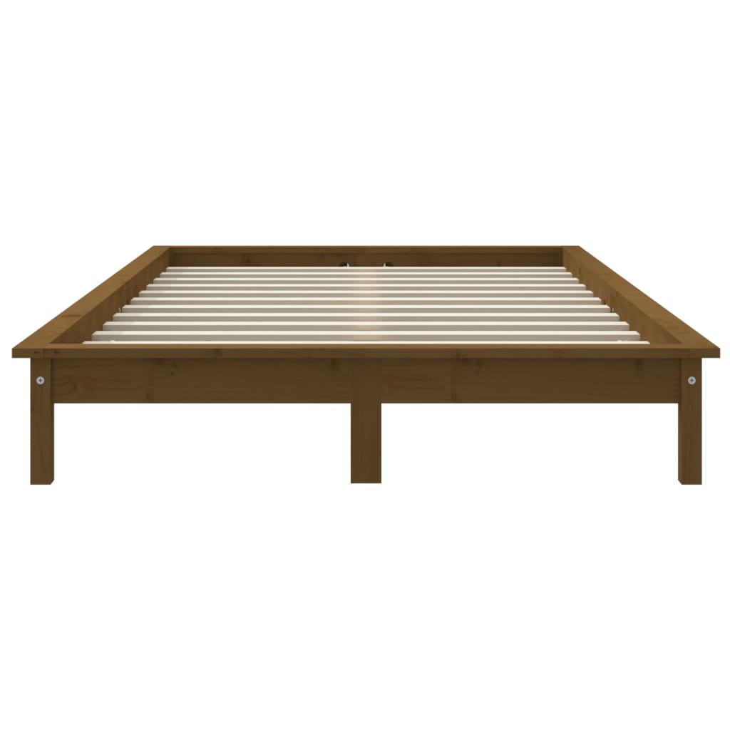 Bedframe Massief Grenenhout 140 x 190 cm Honingbruin