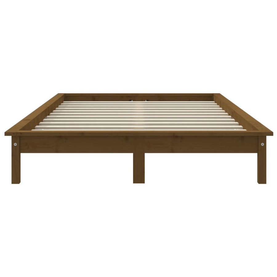 Bedframe Massief Grenenhout 140 x 190 cm Honingbruin