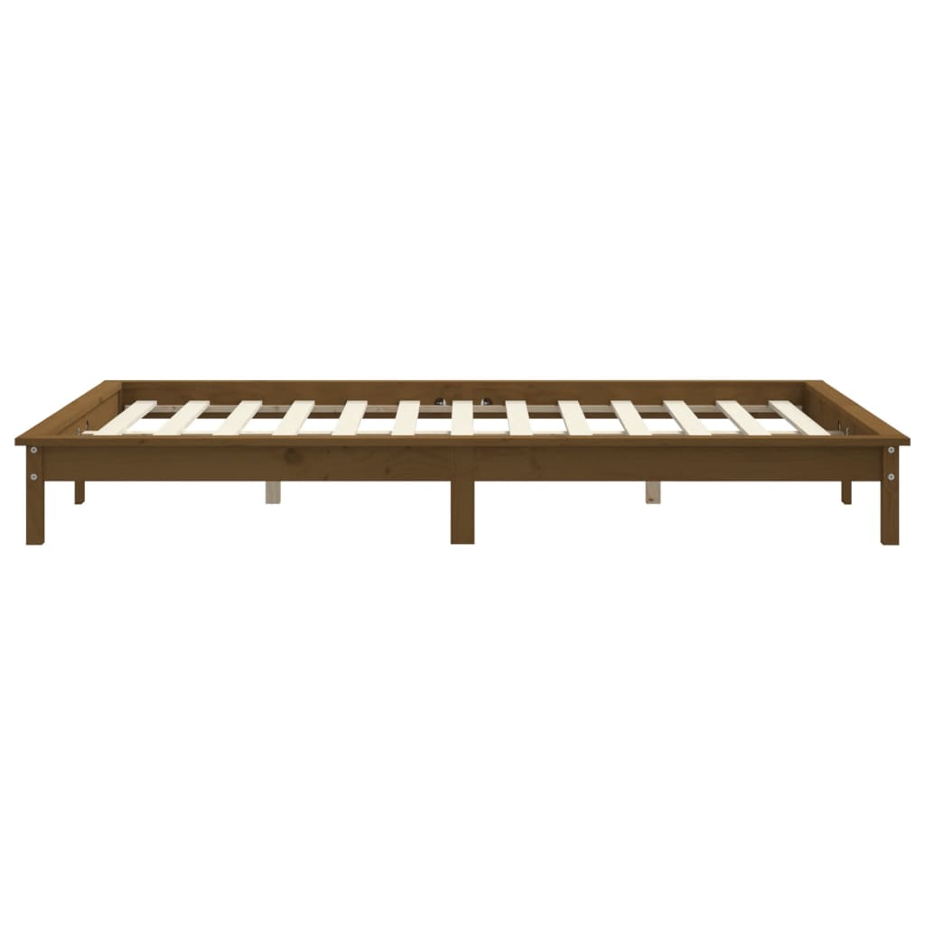 Bedframe Massief Grenenhout 140 x 190 cm Honingbruin