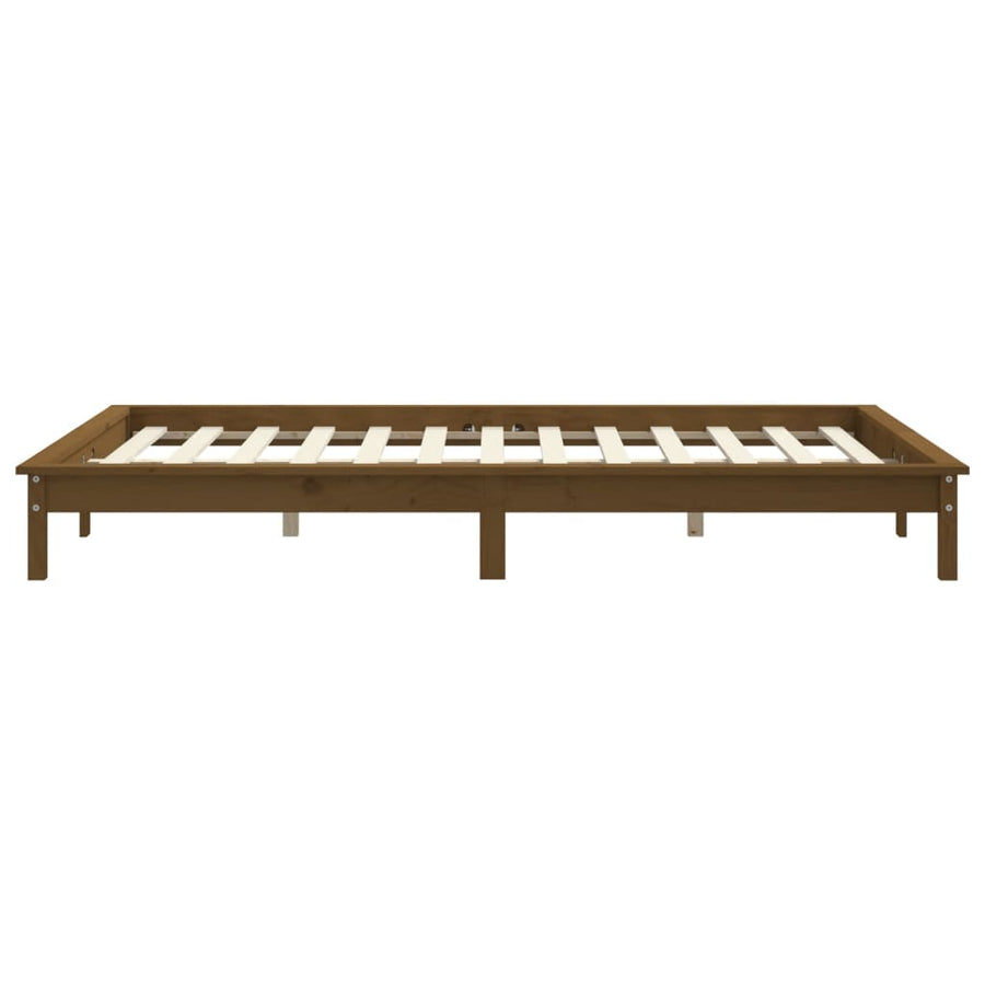 Bedframe Massief Grenenhout 140 x 190 cm Honingbruin