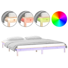Bedframe Led Massief Hout 120X200 Cm