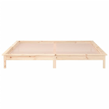 Bedframe Led Massief Hout 120X200 Cm