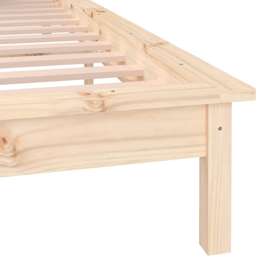 Bedframe Led Massief Hout 120X200 Cm