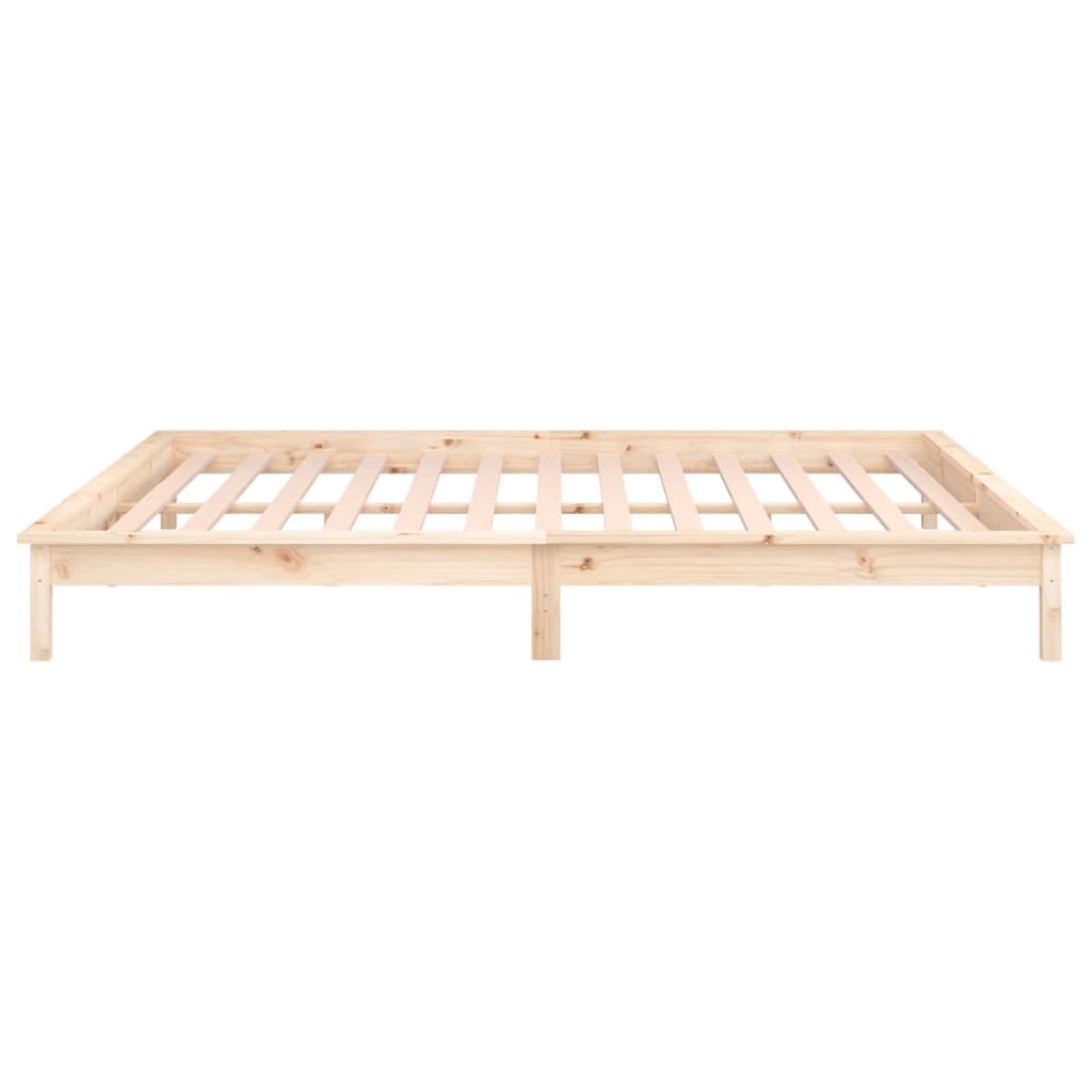 Bedframe Led Massief Hout 140X200 Cm
