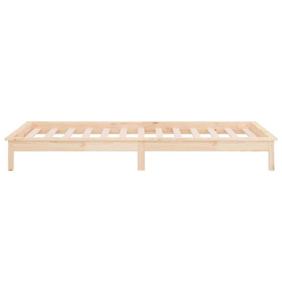 Bedframe LED massief hout 75x190 cm 2FT6