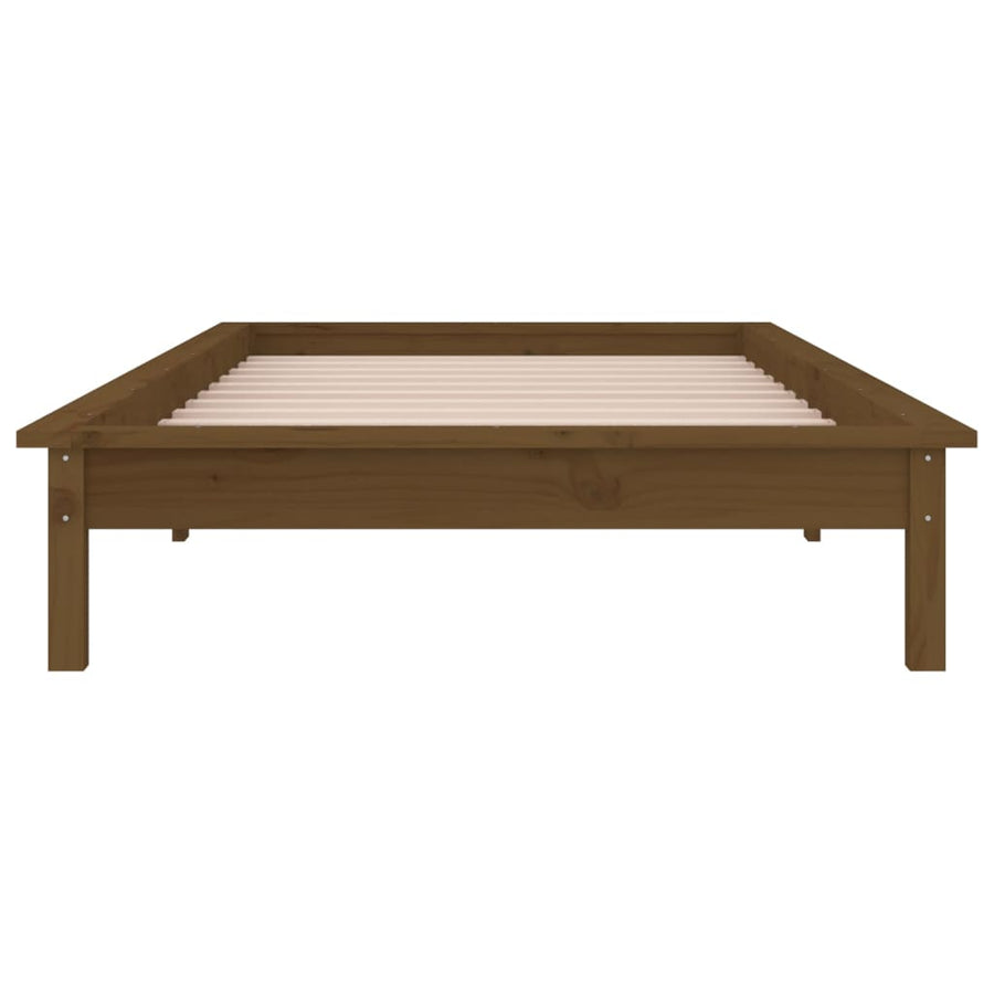 Bedframe Led Hout Honingbruin 75X190 Cm 2Ft6 Small Single