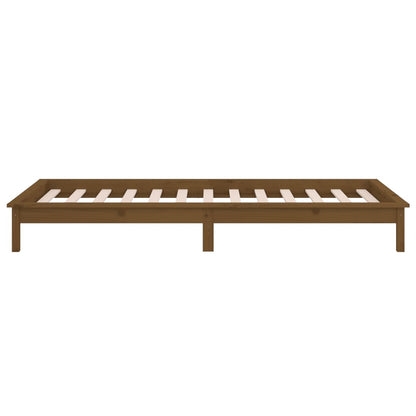Bedframe Led Hout Honingbruin 75X190 Cm 2Ft6 Small Single