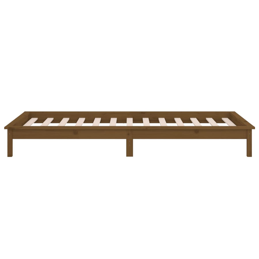 Bedframe Led Hout Honingbruin 75X190 Cm 2Ft6 Small Single