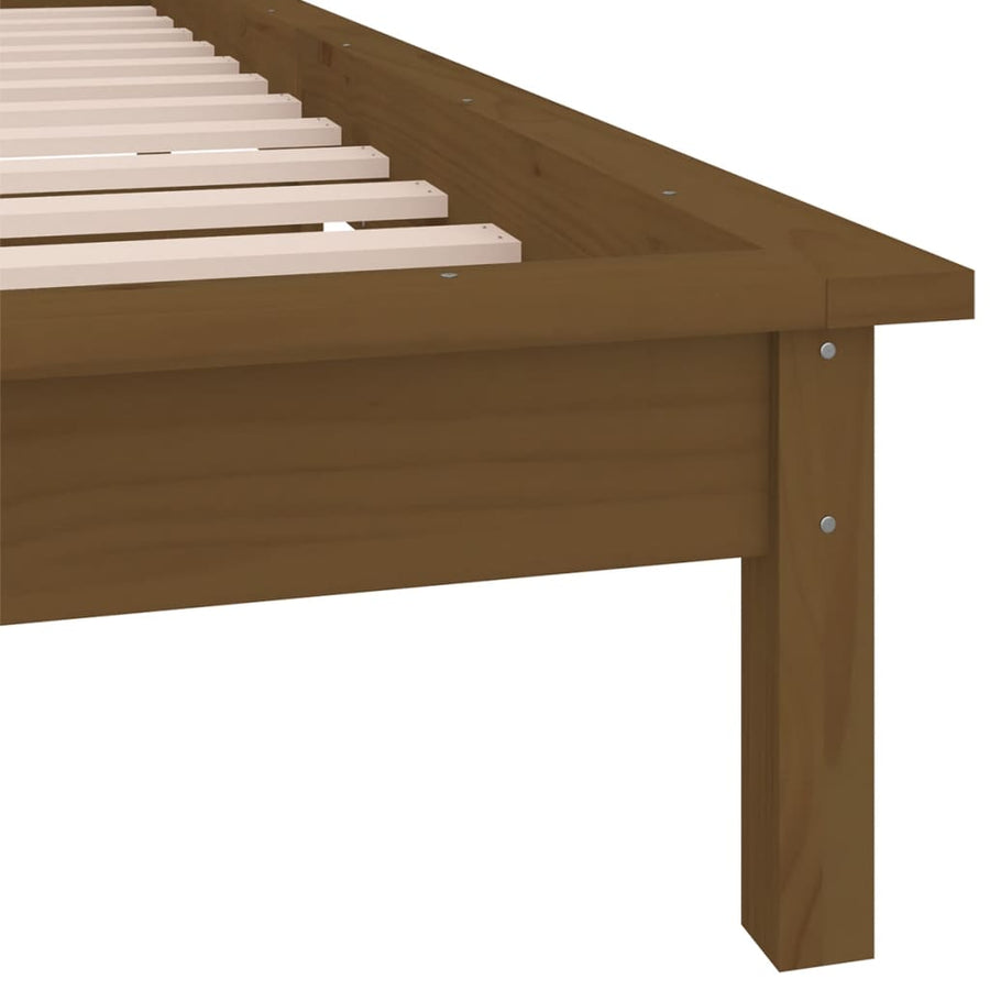 Bedframe Led Hout Honingbruin 75X190 Cm 2Ft6 Small Single